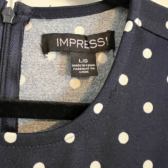 Navy Polka Dot Jumpsuit (Large) - Picture 5 of 10